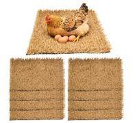 GOMETY 8 almohadillas para nido de pollo, 30 x 30 cm, alfombrilla de coco, para nido de pollo, alfombrilla lavable de simulación de pollo