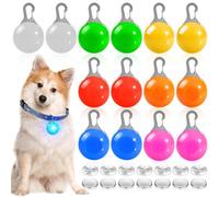 GOMETY 8 unidades de luces intermitentes para perros, reflectores LED para niños, coloridas luces de seguridad para mascotas, collar con 3 modos de iluminación, resistente al agua, colgante para