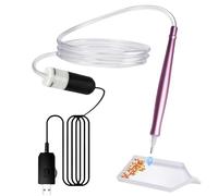 GOMETY Bolígrafo eléctrico de pintura de diamante con función de vacío, juego de accesorios de pintura de diamantes con compartimento de almacenamiento y diamantes de repuesto, duradero, estable y