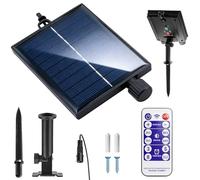 GOMETY Cadena de luces solares IP65, caja de control de cadena solar, 4,5 V, 1,2 W, con panel solar de polisilicio, 8 modos de parpadeo, brillo de 4 niveles, temporizador, resistente al agua para