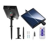 GOMETY Caja de control de luz solar, controlador de panel de luz impermeable, caja de control de cadena solar con 8 modos de parpadeo, caja de control, panel solar de polisilicio con mando a distancia