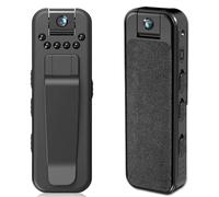 GOMETY Cámara Mini Portátil WLAN 1080P, Pequeña Cámara Corporal Cuerpo Cámara de Seguridad con Objetivo Giratoria de 180°, Mini Cámara Corporal Cámara de Seguridad para Vigilancia Interior Exterior