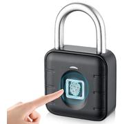 GOMETY Candado de huellas dactilares, carga USB, IP55, impermeable, impermeable, pequeño, inteligente, para gimnasio, equipaje, almacenes, taquillas