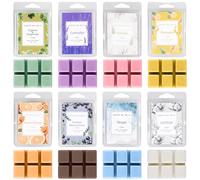 GOMETY Cera aromática de otoño para lámpara aromática, 8 fragancias, cera de soja, vela perfumada, cera natural derretida cera de soja para ambientadores, set de regalo para Halloween y Navidad