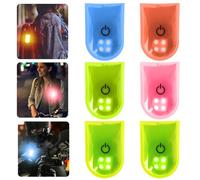 GOMETY Clip LED intermitente reflectante, 2 modos, 4 LED, clip reflectante con imán, PVC, resistente al agua, advertencia de seguridad, clip magnético para mochila escolar, mochila o correr (6, 5