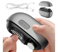 GOMETY Cortaúñas eléctrico 3 en 1, cortaúñas eléctrico con luz LED, 2 velocidades, cubierta magnética, almacenamiento de clips de uñas para adultos y personas mayores