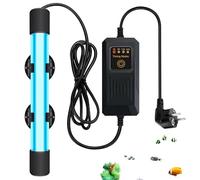 GOMETY Esterilizador UV para acuario, 13 W, lámpara UV para acuario, con temporizador contra algas y bacterias, luz UV para estanque, piscina, filtro, caseta de perro, impermeable, para cocina y hogar