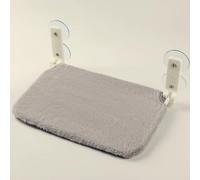 GOMETY Hamaca para ventana para gatos, alfombrilla suave, 52 x 30 cm, plegable, fuerte ventosa, cama para ventana, hamaca para gatos, soporta hasta 18 kg de cama para gatos, alféizar de ventana