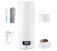 GOMETY Hervidor de Agua de Viaje Pequeño, 500 ml, Acero Inoxidable 316, Portátil, Mini Hervidor con Control Inteligente de Temperatura, Apagado Automático y Mantenimiento de Calor