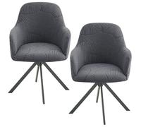 GOMETY Juego de 2 fundas elásticas para silla con reposabrazos, extraíbles, lavables, universales, de jacquard, para sillas de comedor, sillas de cocina, sillas de oficina, bodas, restaurantes