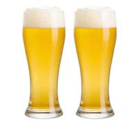 GOMETY Juego de 2 vasos de cerveza de 700 ml, transparentes de 0,7 l, juego de vasos de cerveza, material de cristal, vasos de trigo, sin BPA, para camping, bar, hotel, restaurante, regalo para