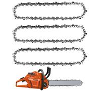 GOMETY Juego de 3 cadenas de 35 cm para motosierra de 3/8 pulgadas LP 52 TG, cadena de 52 eslabones de accionamiento con brazos antirretorno, compatible con Einhell-GE-LC 18/25 Li, Bosch AKE 35S,