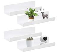GOMETY Juego de 4 estanterías flotantes de pared, sin agujeros, 30 cm, autoadhesivas, sin agujeros, de acrílico, estantería de baño, decoración del hogar, estante de pared para libros, fotos, cocina,