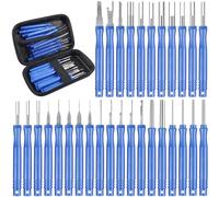 GOMETY Juego de herramientas de desmontaje para coche, 30 unidades, herramienta de extracción de terminales, conector de cable de coche, extractor de llaves con funda protectora para la mayoría de