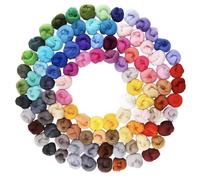 GOMETY Lana de fieltro de 100 colores, juego de 300 g, 100 × 3 g, lana de cuento de hadas de lana de oveja, lana merino premium para fieltro húmedo y seco, lana de fieltro de aguja multicolor para