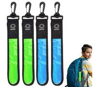 GOMETY Luz LED intermitente para mochila escolar, 4 unidades de reflectores para niños, con 3 modos, luz de seguridad, resistente al agua, reflector, colgante para mochila, senderismo, correr, color