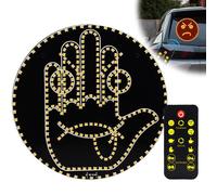 GOMETY Luz LED para los dedos del coche y la expresión de la luz, 2 en 1 gesto de la mano con mando a distancia, accesorio para ventana de coche, luz gesto para expresarse, luz interior del coche