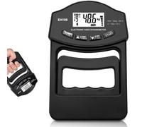 GOMETY Medidor de fuerza digital manual, 396lb/180 kg, dinamómetro de mano, inteligente y sensible, agarre de fuerza electrónica, gran pantalla LED con cable USB (negro)