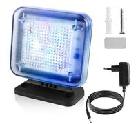 GOMETY Simulador de TV con 12 LED y 3 programas seleccionables, eficiente energéticamente con temporizador, con adaptador de red, para uso antirrobo