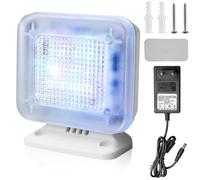 GOMETY Simulador de TV con 12 LED y 3 programas seleccionables, simulador de TV falso, eficiente energéticamente con temporizador, completo con adaptador de red, para uso como protección antirrobo