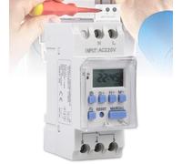 GOMETY Temporizador digital semanal, 220 V CA 25 A, programable LCD, temporizador con 18 programas de conmutación, temporizador con función de cuenta atrás para instalar en paneles de control