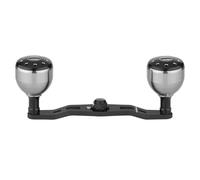 GOMEXUS Mango de potencia compatible con Shimano SLX Antares Calcutta Conquest Daiwa Steez Zillion Fuego CT Baitcasting mango de repuesto (negro gris, agujero de 7 x 4 mm/105 mm de longitud)