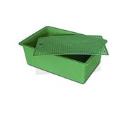 Gómez y Crespo Cubeta Plana de Plástico Verde sin Sandwich para Nidos de Conejos