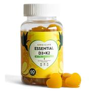 Gomicare - Gominolas D3 y K2 con 250 mg de Calcio - 1000 UI - Apto para niños - 60 Gominolas - Sin Azúcar - Sin Gluten - Vitaminas para el sistema inmunitario y defensas - Músculos, Huesos