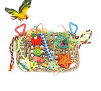 Gomice Juguetes para triturar pájaros, Juguete de Pared para Buscar pájaros - Estera Tejida para Hamaca de Escalada | Juguete triturador de Loros, para estimular la Actividad Mental y fomentar el