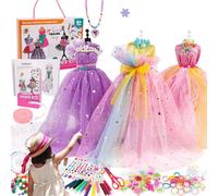 Gomice Kit de diseño de Moda para niños, Kit de Estudio de Moda para niñas,Juego de Costura de 345 Piezas | Kit Creativo de diseño de Vestidos con 2 maniquíes para niñas, aprende a Coser Ropa para