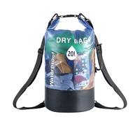 Gomice Mochila Seca, Bolsa Seca Impermeable,Mochila Seca Mochila Impermeable Tapa de Peso Ligero con Estuche de teléfono | Almacenamiento portátil de 20L Paquete Transparente de Gran Capacidad para