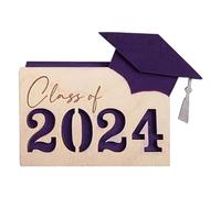 Gomice Titular del Dinero del Graduado, Titular de la Tarjeta para el Graduado - Tarjetero de Madera de graduación Clase de 2024,sobre de graduación para Estudiantes de último año, Tarjetero, Estuche