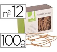 Gomillas elasticas q-connect 100 gr numero 12 120 x 2 mm - KF15047
