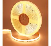 GOMING 24V 10M Doble Fila Tira LED COB Blanco Cálido 3000K CRI 93+ Brillo Alto 20000lm Alta Densidad 600LED/M No Impermeable IP20 Luces LED para Sala de Estar Dormitorio y Más(Sin Alimentación)