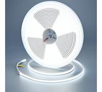 GOMING 24V 10M Neón Tira LED COB Blanco Frio 6000K IP67 Impermeable 3120LEDs 6300lm Brillo Uniforme Flexible 11W/M Cinta LED Autoadhesiva para DIY Decoración del Hogar(Alimentación no Incluida)