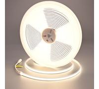 GOMING 24V 10M Neón Tira LED COB Blanco Natural 4000K IP67 Impermeable 3120LEDs 6300lm Brillo Uniforme Flexible 11W/M Cinta LED Autoadhesiva para DIY Decoración del Hogar(Alimentación no Incluida)