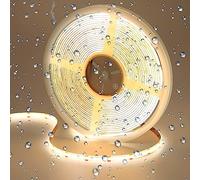 GOMING 24V 10M Tira LED COB Blanco Natural 4000K IP65 Impermeable CRI 93+ Brillo Alto 6800lm Luminiscencia Lineal Alta Densidad 384LED/M Luces LED para Gabinete Sala Estar Dormitorio(Sin Alimentación)