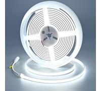 GOMING 24V 5M Neón Tira LED COB Blanco Frio 6000K IP67 Impermeable 1560LEDs 4100lm Brillo Uniforme Flexible 11W/M Cinta LED Autoadhesiva para DIY Decoración del Hogar(Alimentación no Incluida)