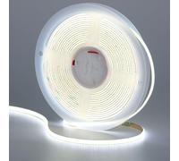 GOMING 5mm Ancho Tira LED COB 12V Blanco Frio 6000K 5M CRI 93+ Luminiscencia Lineal Alta Densidad 400LED/M No Impermeable IP20 Luces LED para Gabinete Sala de Estar Dormitorio y Más(Sin Alimentación)