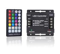 GOMING DC 12V-24V 18A Controlador RGB Tira LED Controlador de Regulación RF Mando a Distancia 28 Claves Control Inalámbrico Adecuado para Tiras de Luces LED RGB