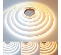 GOMING Lineal Focus 24V 5M CCT Tunable Blanco Tira LED COB 2700-6500K 624LED/M CRI 93+ Flexible No Impermeable IP20 Cinta luces LED para Decoración del Hogar(No Incluye CCT Controlador y Alimentación)