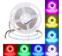 GOMING Lineal Focus 24V COB RGB Tira de LED 5M 14W/M Brillo Alto Alta Densidad 576LED/M No Impermeable IP20 Luces LED Para Salón Fiesta Más Decoración(No Incluye Controlador ni Alimentación)