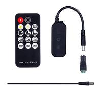 GOMING RF Mini LED Dimmer Controller Dimmer Switch Monocromo Voltaje de Entrada 5V 12V 24V Corriente de Salida Máxima 6A Control Remoto Inalámbrico de 14 Teclas Adecuado para Tiras de LED