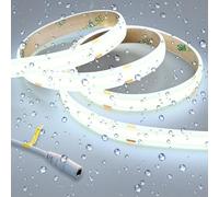 GOMING Súper Brillante Tira LED COB 24V Blanco Frío 6000K 5M 2050LM/M 14.5W/M CRI 93+ IP65 Impermeable Alta Densidad 480LED/M Luces LED para Decoración del Hogar(Sin Alimentación)