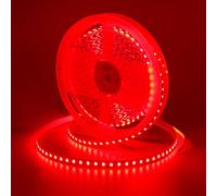 GOMING Tira LED 10M 24V Rojo 620nm Brillo Alto Alta Densidad 1200LED 2835 SMD Not Impermeable IP20 Luces LED para Gabinete Armario y más(Sin Alimentación)