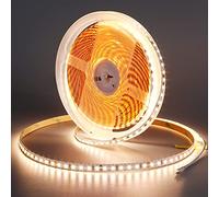 GOMING Tira LED 20M 24V Blanco Cálido 3000K Brillo Alto 12000lm Alta Densidad 2400LED 2835 SMD Not Impermeable IP20 Luces LED para Gabinete Armario y más(Sin Alimentación)