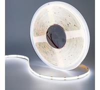 GOMING Tira LED COB 10M 24V Blanco Frio 6000K Brillo Alto 6800lm CRI 93+ Luminiscencia Lineal Alta Densidad 384LED/M Not Impermeable IP20 Luces LED para Gabinete Sala Estar Armario(Sin Alimentación)