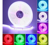 GOMING Tira LED COB 10M 24V RGB 14W/M Brillo Alto Alta Densidad 576LED/M No Impermeable IP20 Luces LED Para Salón Dormitorio etc(No Incluye RGB Controlador ni Alimentación)