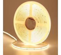GOMING Tira LED COB 15M 24V Blanco Cálido 3000K Brillo Alto 11000lm CRI 93+ Luminiscencia Lineal Alta Densidad 384LED/M Not Impermeable IP20 Luces LED para Sala Estar Armario(Sin Alimentación)