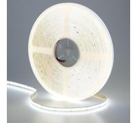 GOMING Tira LED COB 15M 24V Blanco Frio 6000K Brillo Alto 11000lm CRI 93+ Luminiscencia Lineal Alta Densidad 384LED/M Not Impermeable IP20 Luces LED para Gabinete Sala Estar Armario(Sin Alimentación)